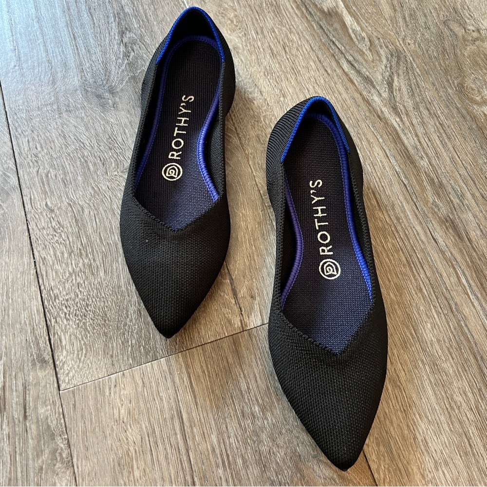 Rothy's Black and Blue Flats